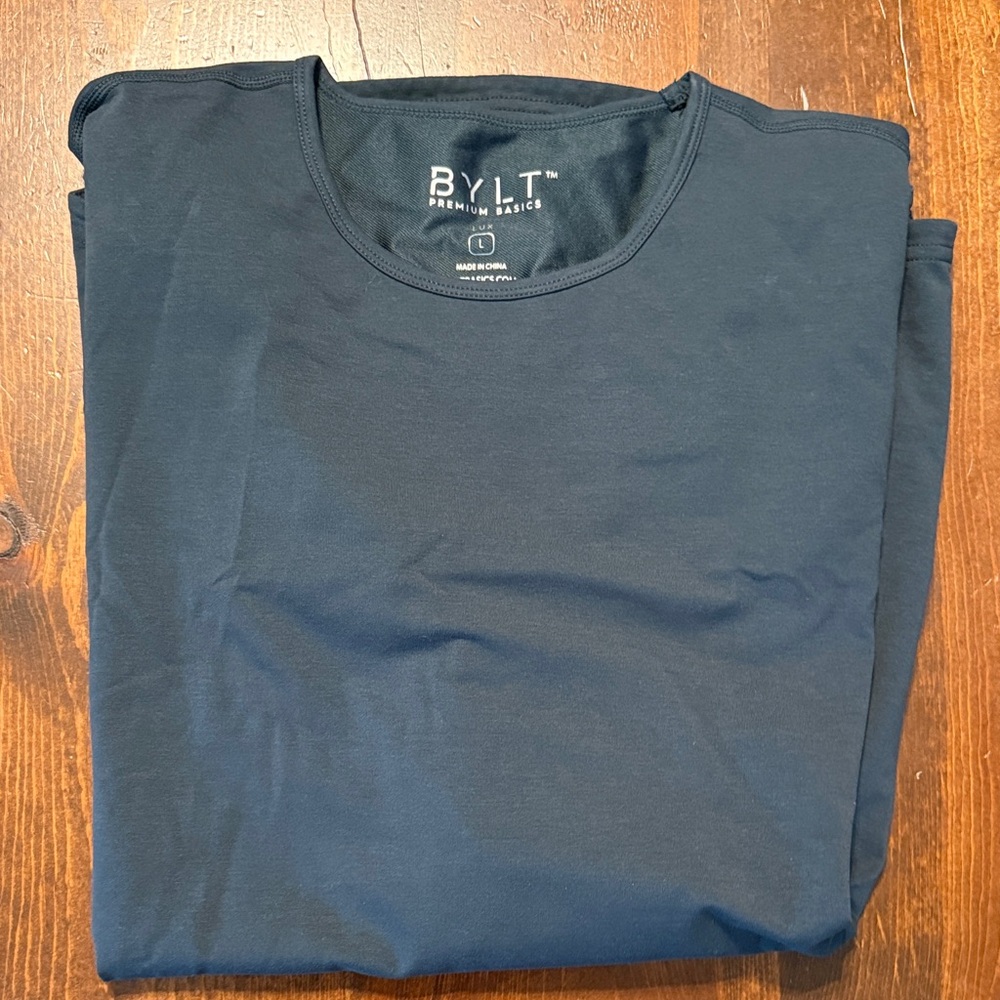 BYLT Basics Dark Blue Short Sleeve Tee